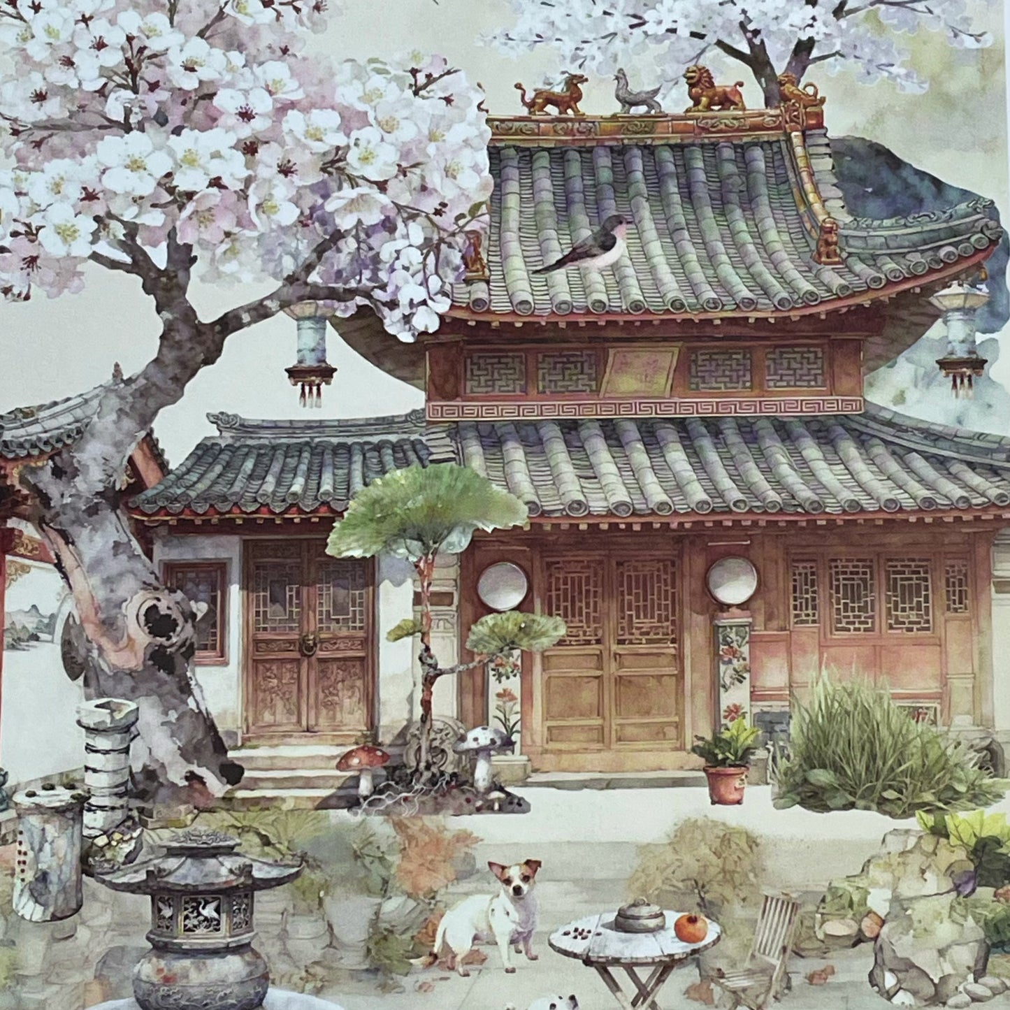 Diorama Sticker Book Jiangnan Views (with 1 free tweezer)