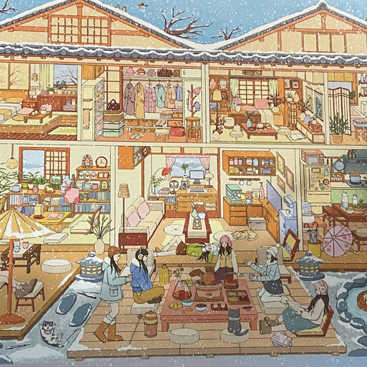 Live Exclusive Diorama Sticker Snowy Day at Hot Spring Courtyard