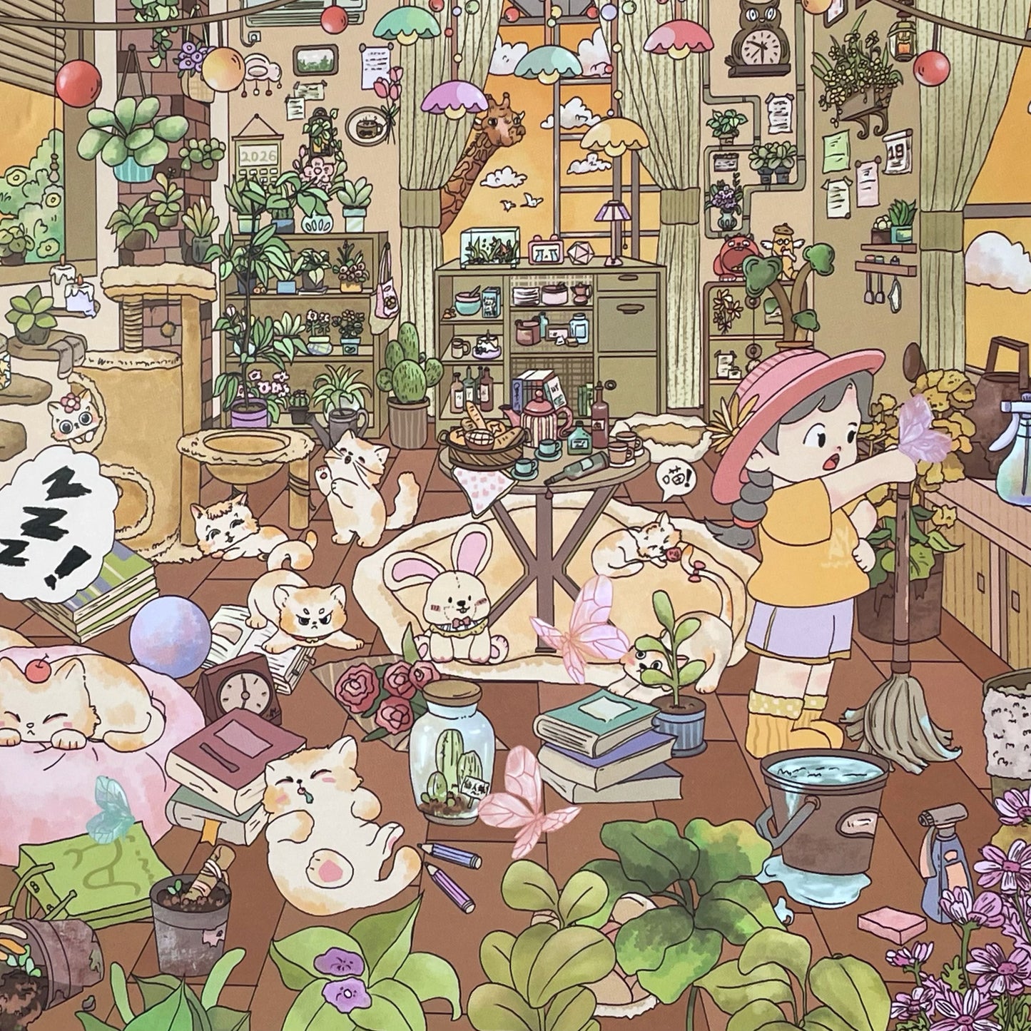 Live Exclusive Diorama Sticker  Cat Room Tales