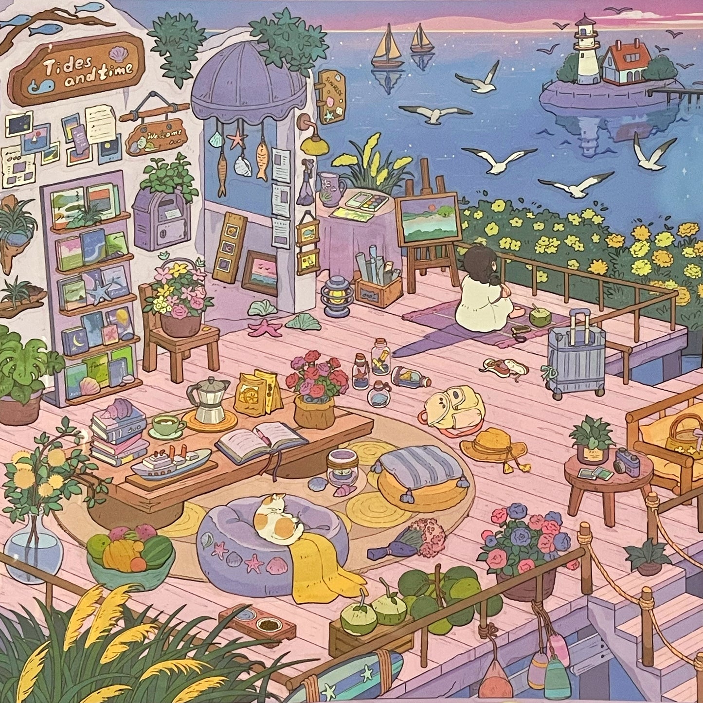 Live Exclusive Diorama Sticker Shelter the Fleeting Life-Purple Tide & Isle