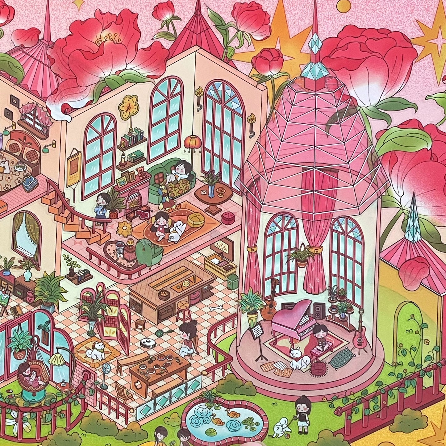 Live Exclusive Diorama Sticker Rose Manor