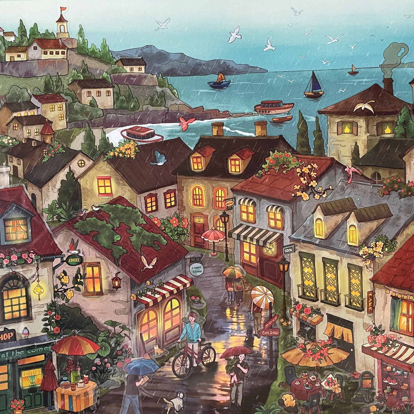Live Exclusive Diorama Sticker Meet the Moments-Rain-Kissed Town