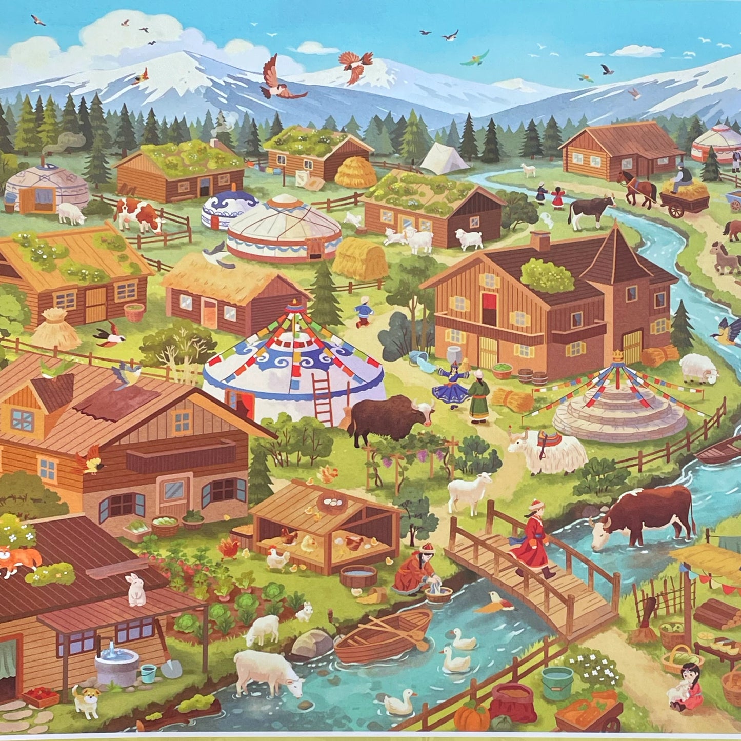 Live Exclusive Diorama Sticker Mongolian Grassland