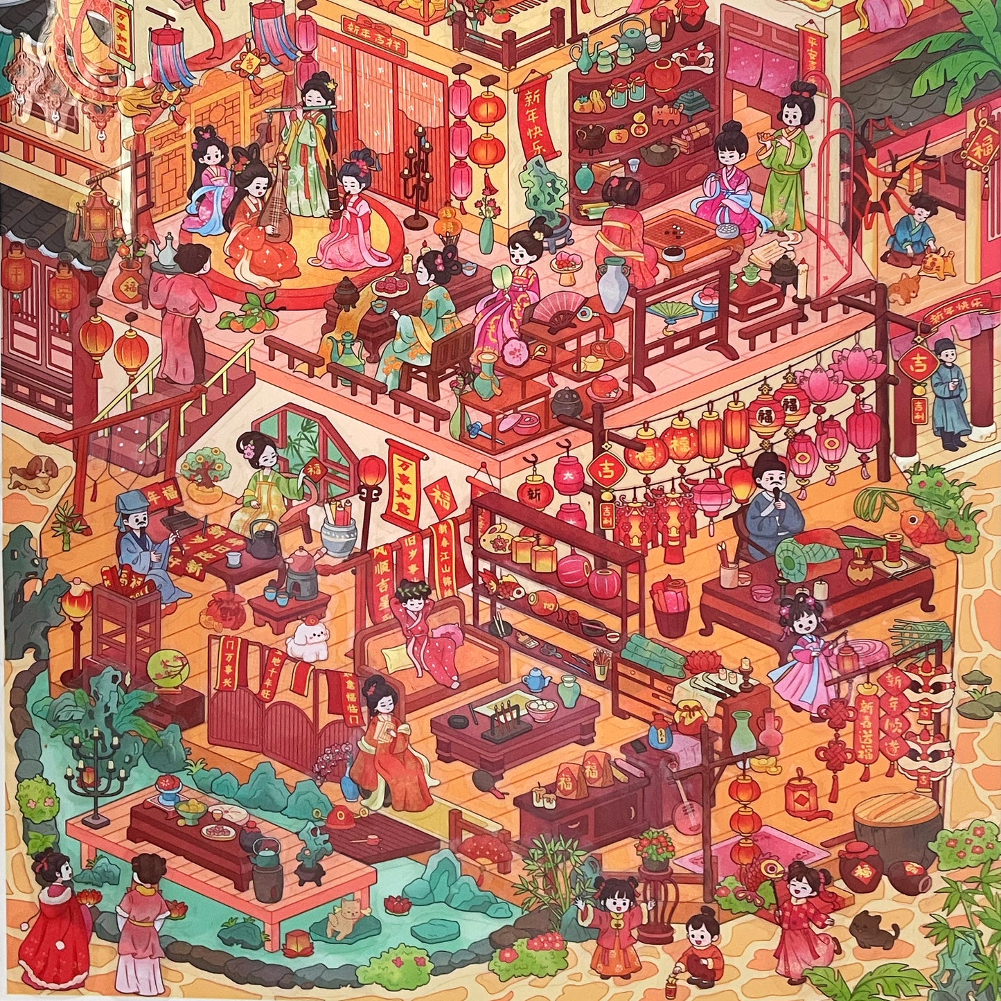 Live Exclusive Diorama Sticker Thousand Lanterns Illuminate the New Year