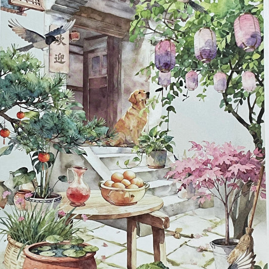 Diorama Sticker Book Jiangnan Views (with 1 free tweezer)