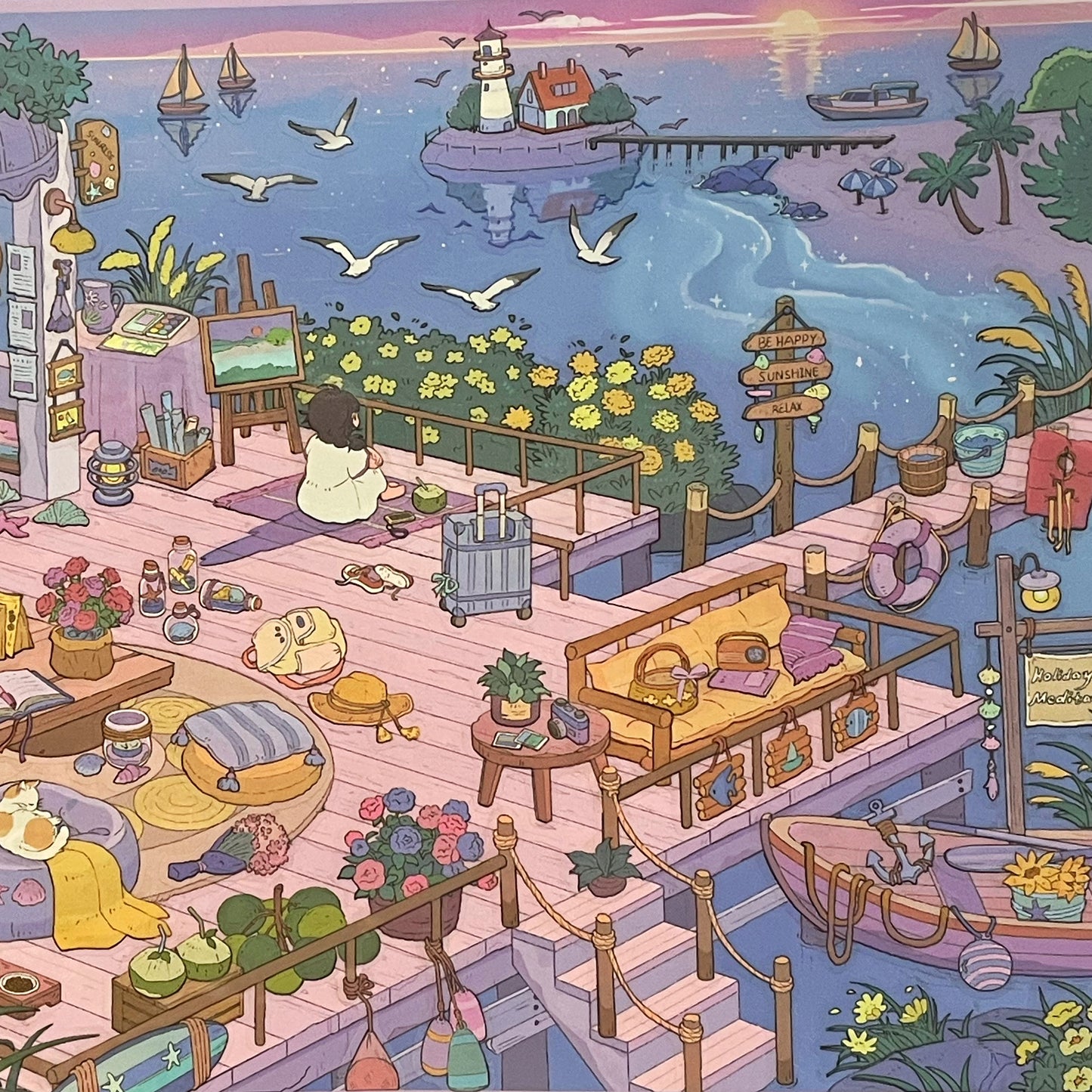 Live Exclusive Diorama Sticker Shelter the Fleeting Life-Purple Tide & Isle