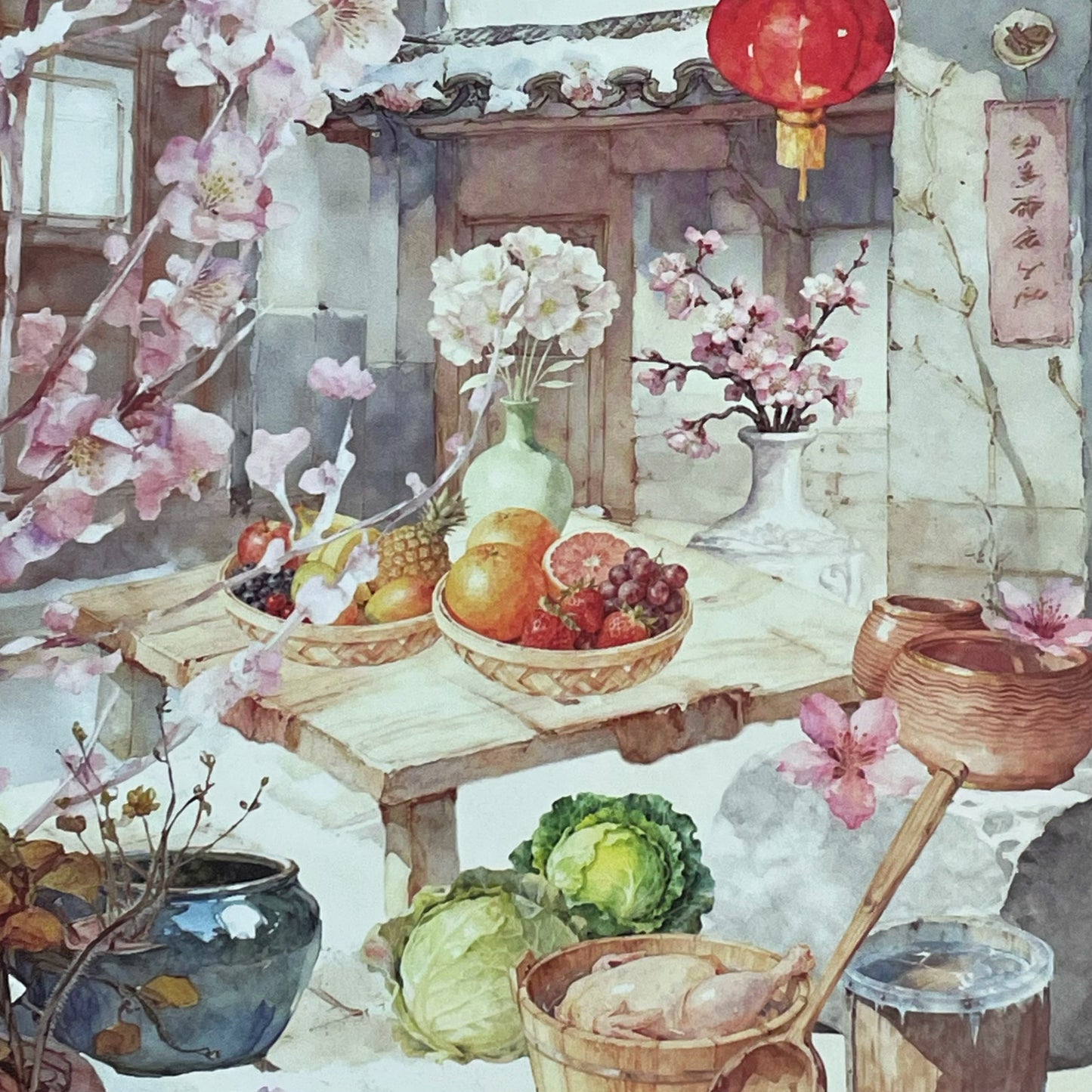Diorama Sticker Book Jiangnan Views (with 1 free tweezer)