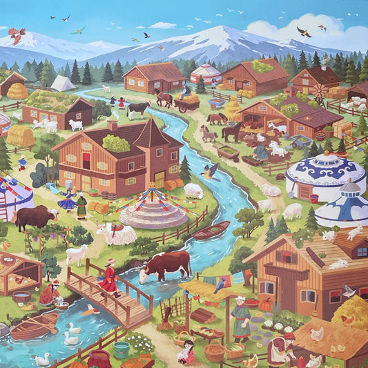 Live Exclusive Diorama Sticker Mongolian Grassland