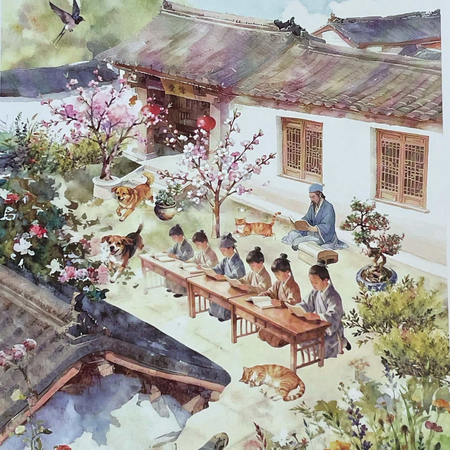 Diorama Sticker Book Jiangnan Views (with 1 free tweezer)