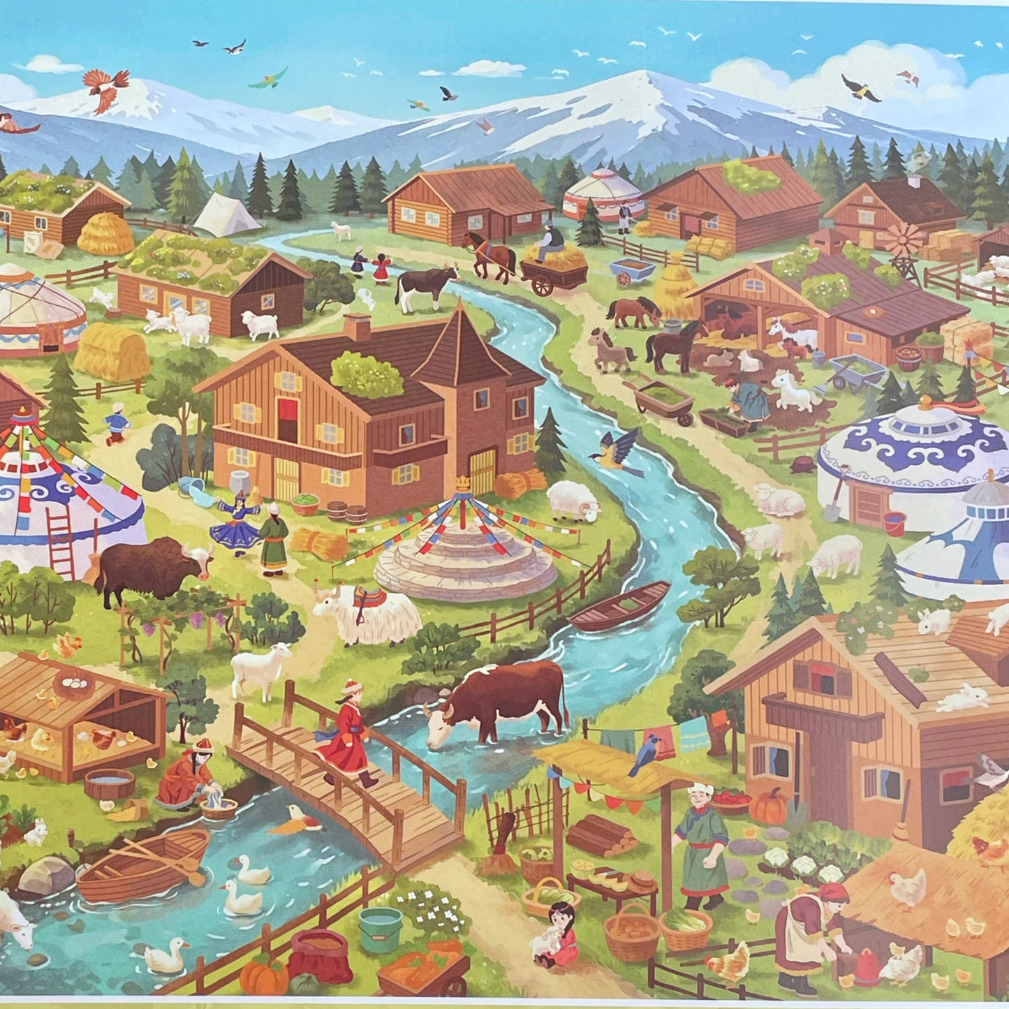 Live Exclusive Diorama Sticker Mongolian Grassland